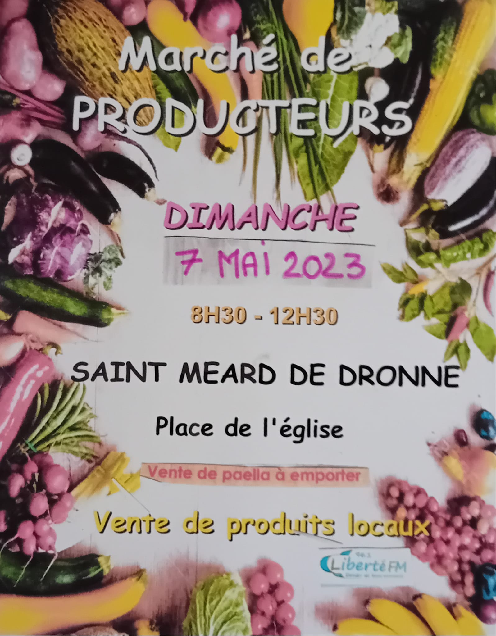 Saint-Méard-de-Dronne, marché de producteurs, dimanche 7 mai